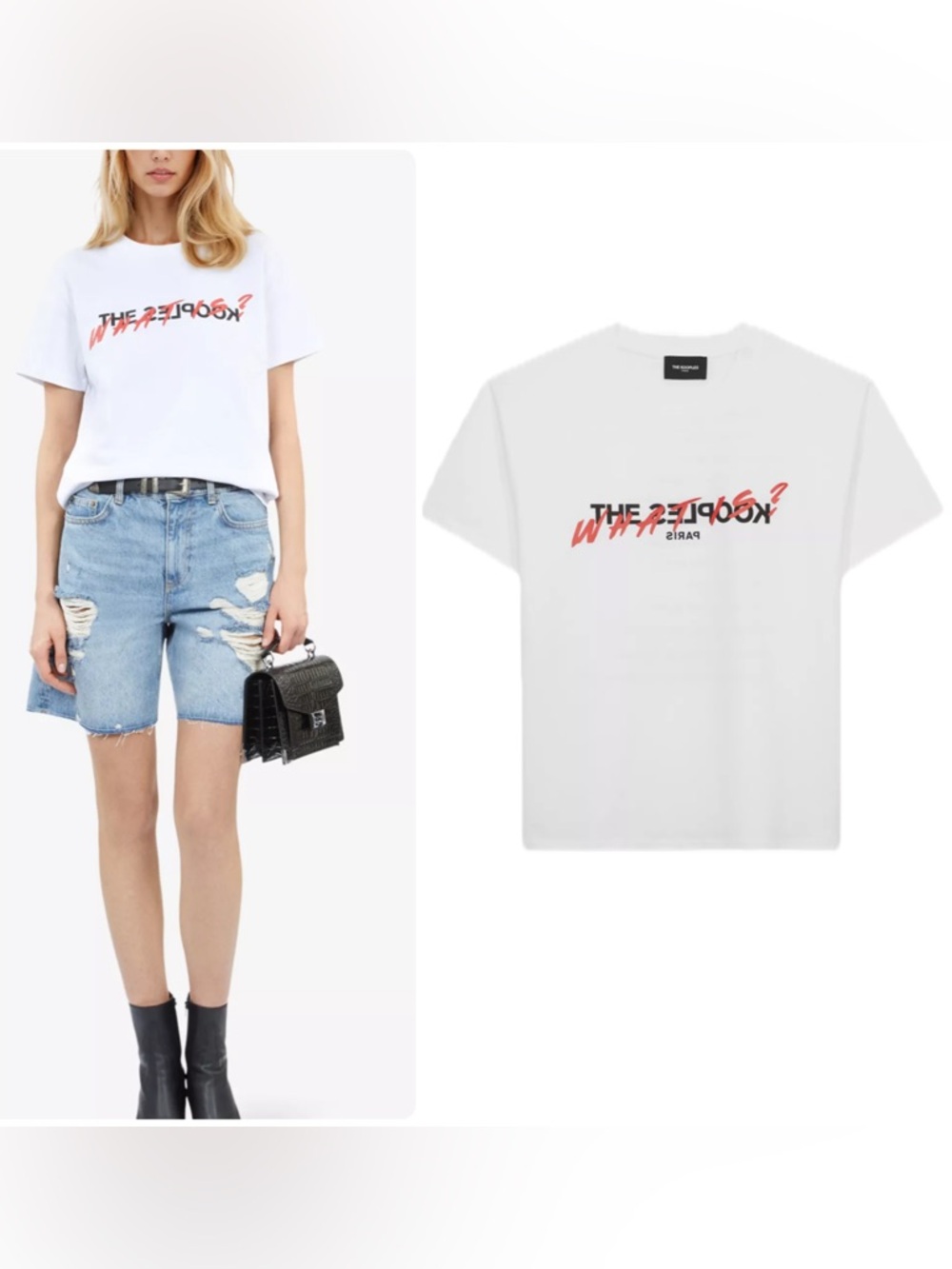 The Kooples Cotton White Logo Graphic Jersey Tee Top NWT $95